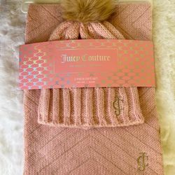 Juicy Couture Knit Hat and Scarf Gift Set