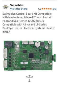 Pentair Master Temp Max E ThermStyle heater control board for 42002-00075