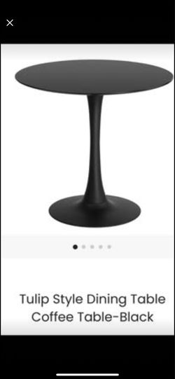 Tulip Style Dining Table Coffee Table-Black