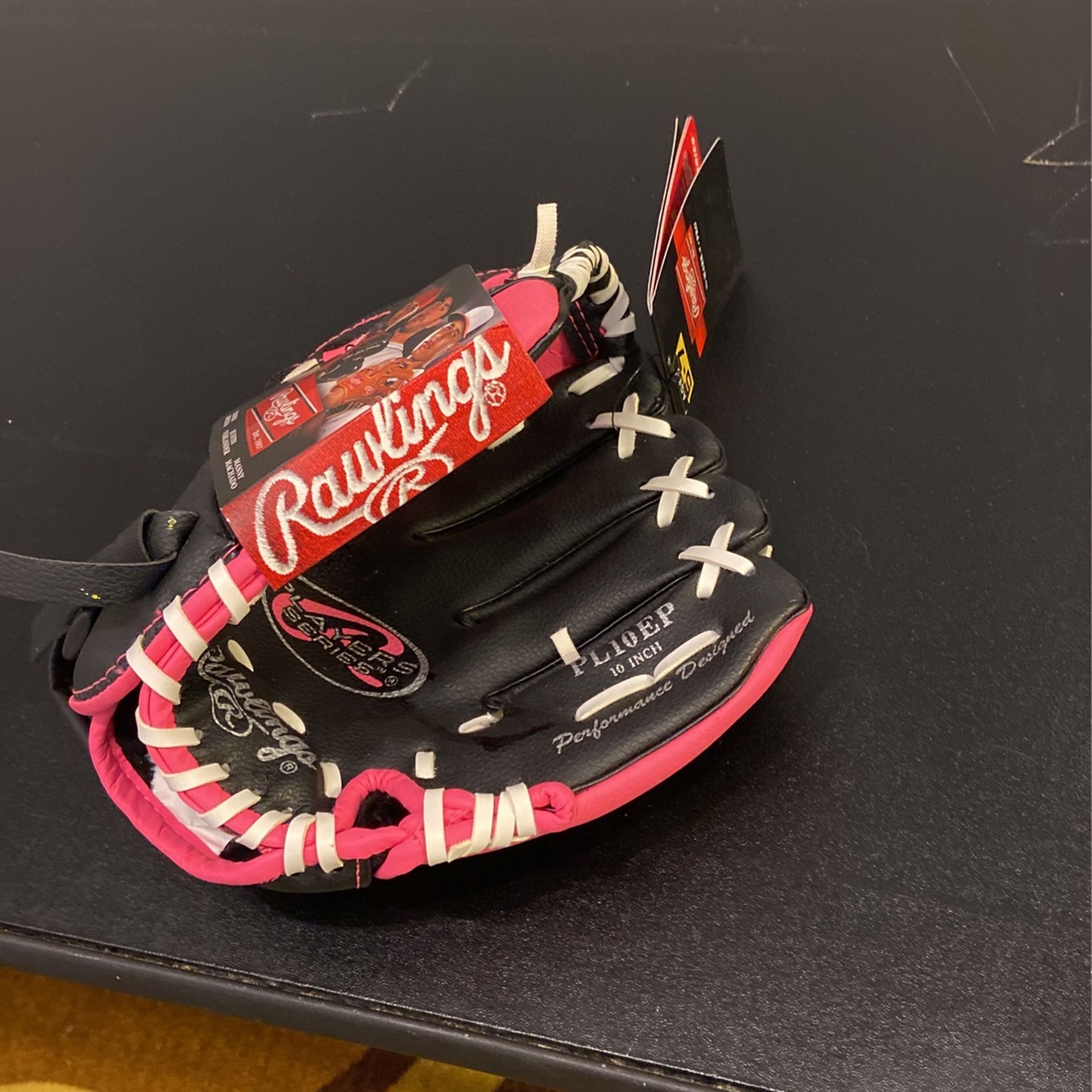 Pink And Black Child Baseball Mitt 