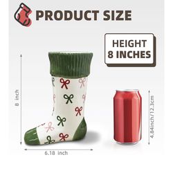 Ceramic Christmas Sock Vase,