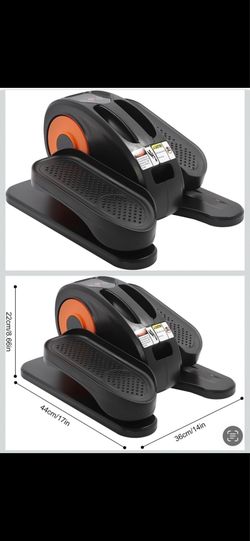 Under Desk Elliptical Machine, 2-in-1 Electric Leg Exerciser for Seniors, Quiet & Compact Pedal Exerciser with Remote, 12 Speed Elliptical Exercise Ma