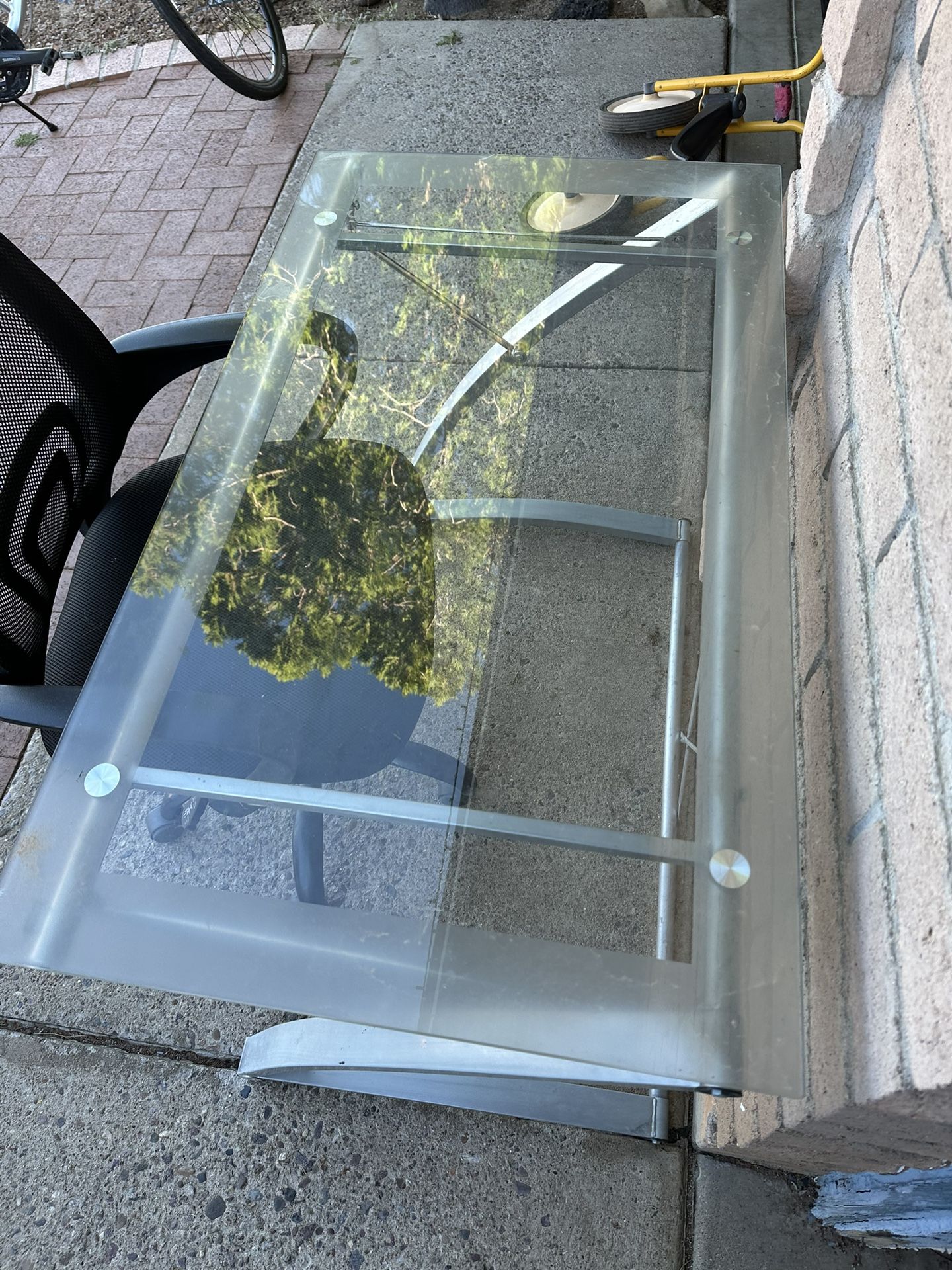 Glass Desk And Chair