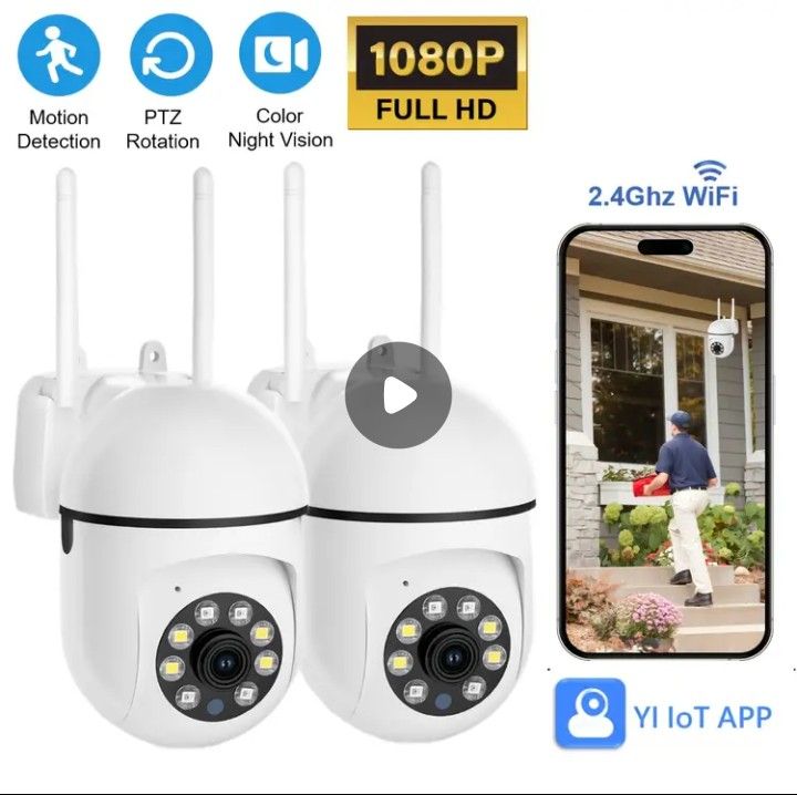 2pc Smart Wifi Security Video Camera 1080P HD