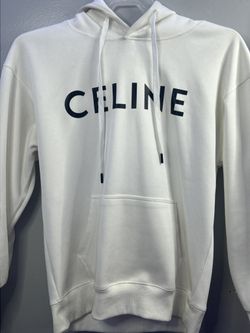 White Celine Small Mens Hoodie