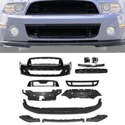 2010-2014 Ford Mustang GT500 Style Front Bumper Cover w/ Grille Lip
