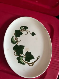 Flower pattern platters