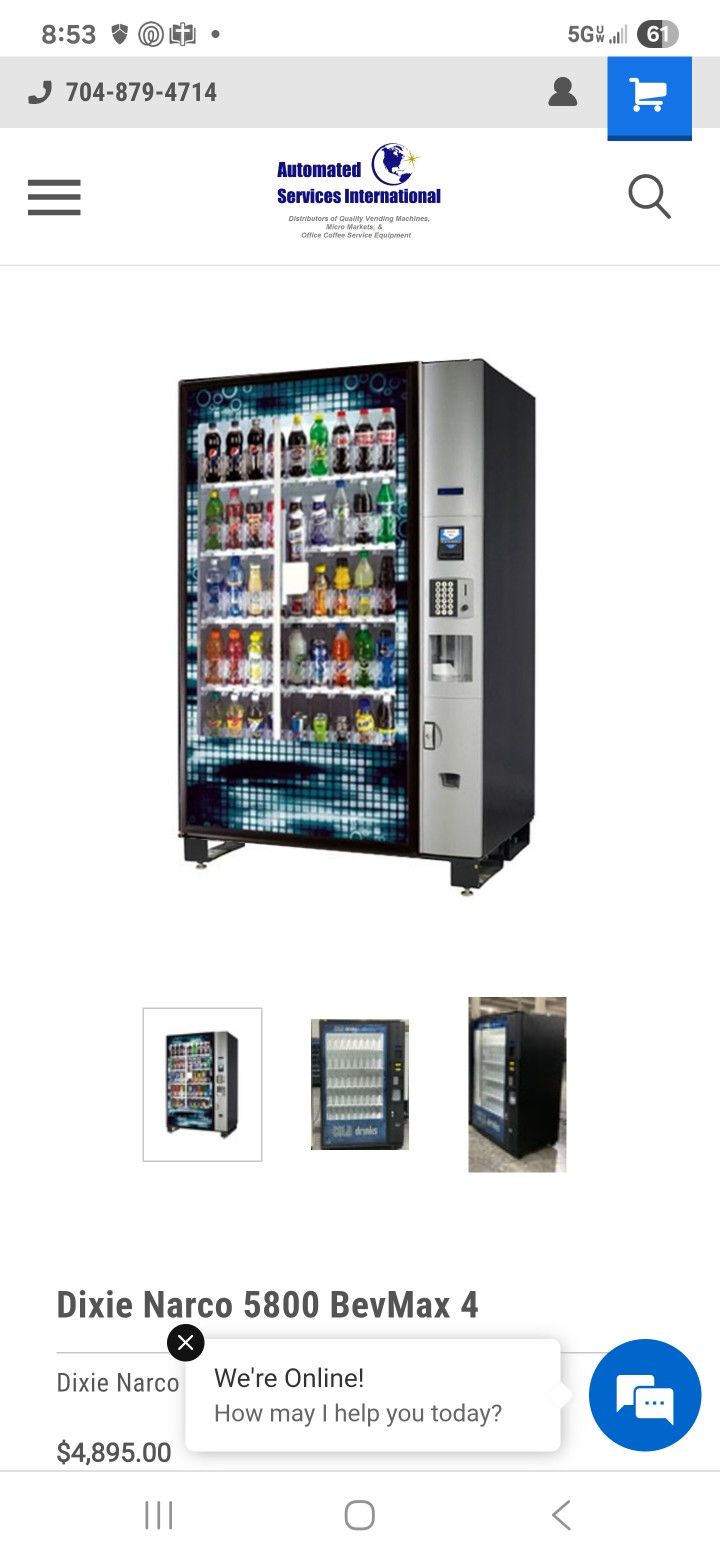 Glassfront BevMax 3 5800-4  $2500 