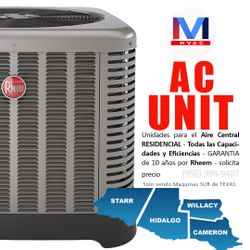 Unidades Rheem 14 y 16 SEER Central Air