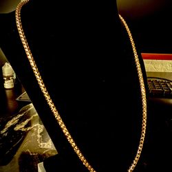 Solid 14k Gold Prism Cut Franco Chain! 