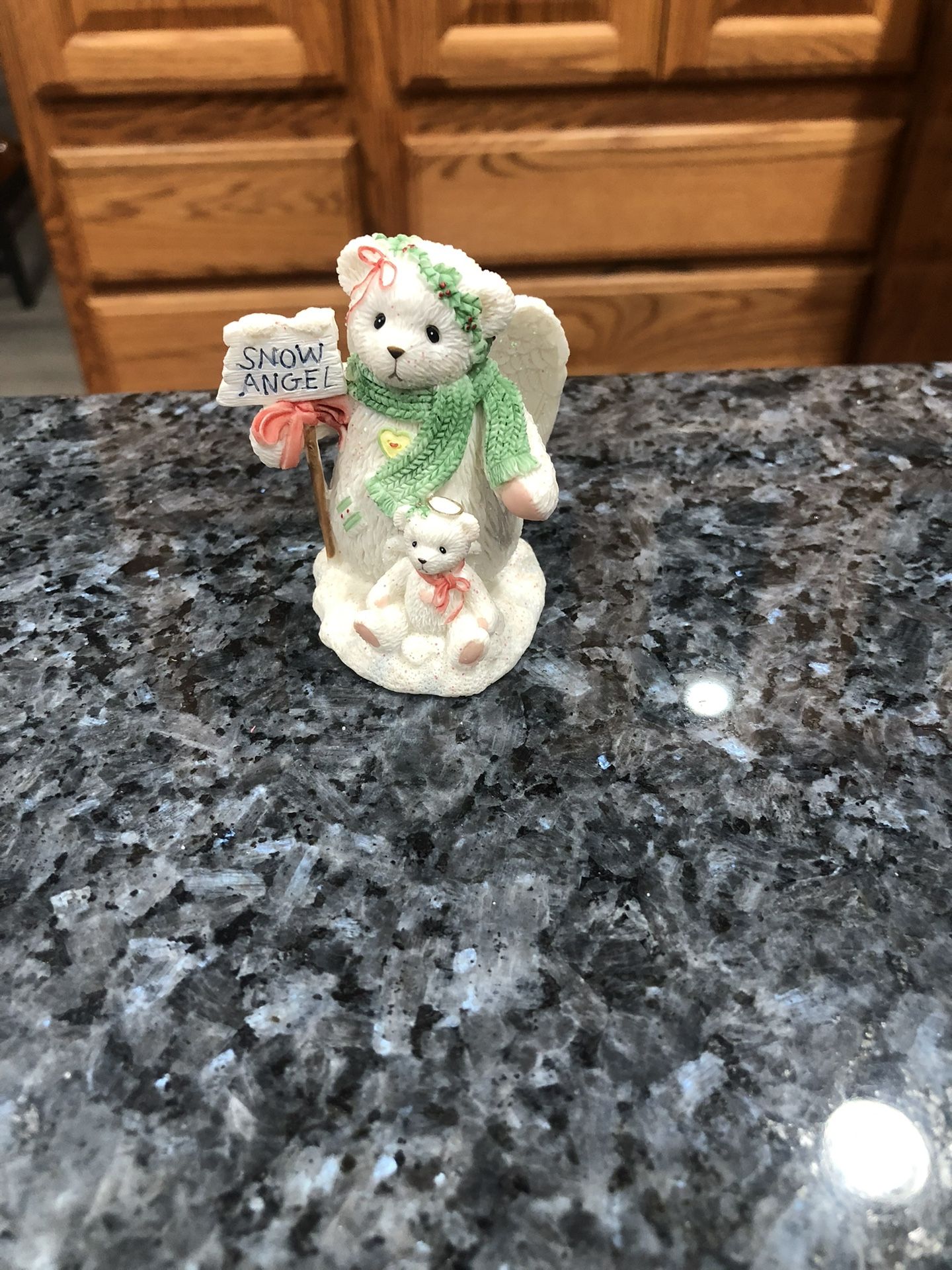 Cherished Teddies Macie Snow Angel 2003 Pricilla Hillman Glitter Halo.Preowned Display Only