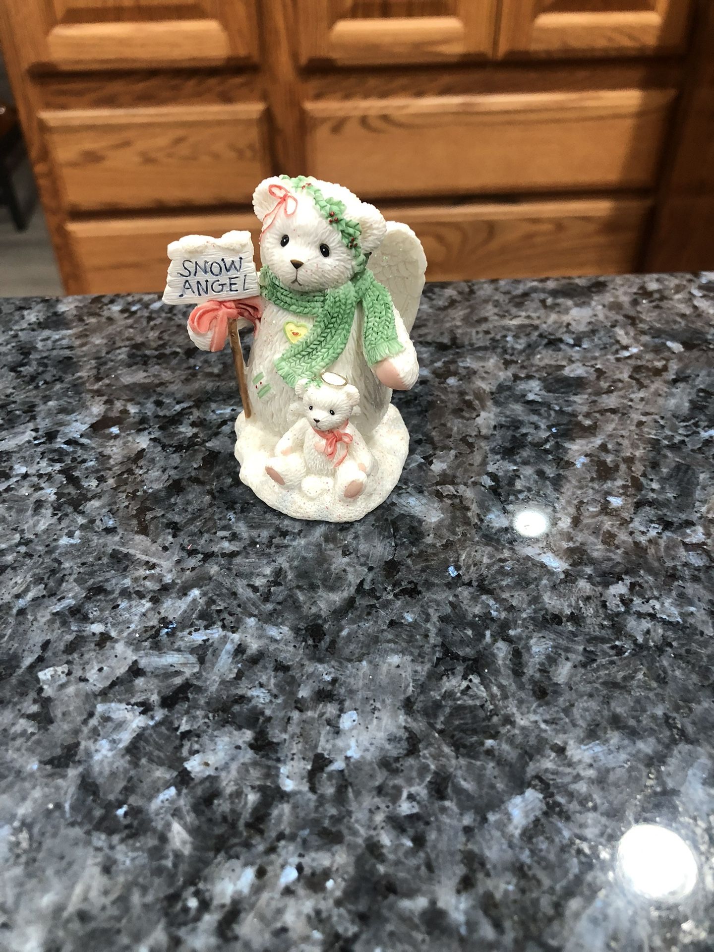 Cherished Teddies Macie Snow Angel 2003 Pricilla Hillman Glitter Halo.Preowned Display Only 