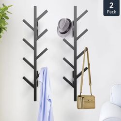 "Coat rack Set of 2, Wall Mounted 39 Inch Floating Coat Rack for Entryway, Living Room, Bedroom