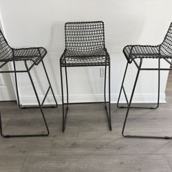 Crate And Barrel Tig Metal Bar Stool 