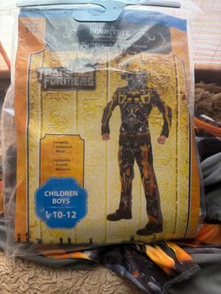 Transformers Bumblebee Boys Halloween Costume Size 10-12