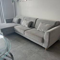Grey Sofa with chaise