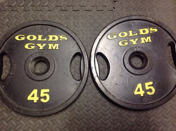golds gym 45lb plates