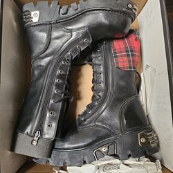 New Rock Leather Boots Size 43