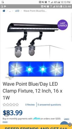 Wave point blue/day clamp fixture led light aquarium fish tank reef