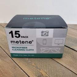 Microfiber Cleaning Cloths - 15 Pack -  Individual Vinyl Pouch - Brand New