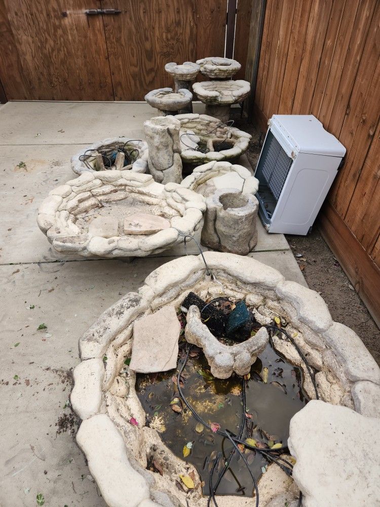 3 Garden Fountains