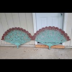 .
Vintage Burwood Hand Fan Extra Large Plastic Wall Decor Retro $25 Each 