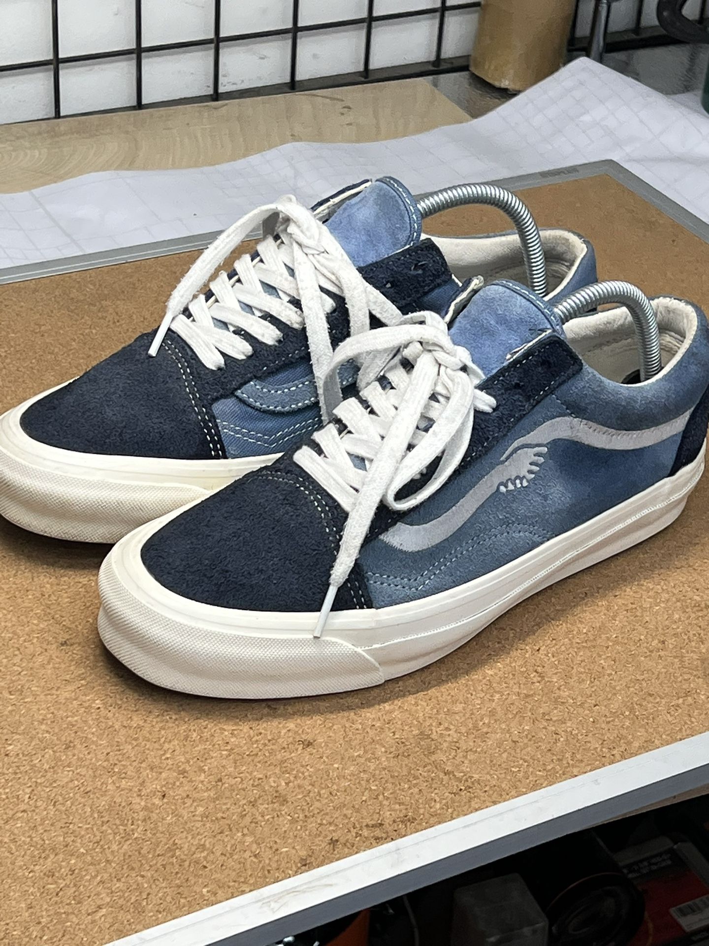 Vans x Notre Old Skool Blue Navy Suede Handshake Mens Sz 9