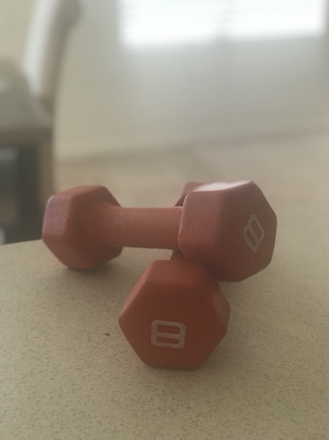 Eight Pound Dumb Bells