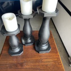 Wooden Candle Holders