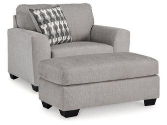 Avenal Park Flannel Oversized Chair & Ottoman