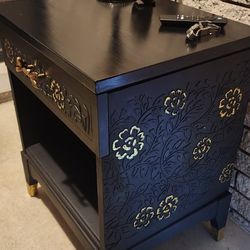 Solid Wood Vintage End Table Or Nightstand