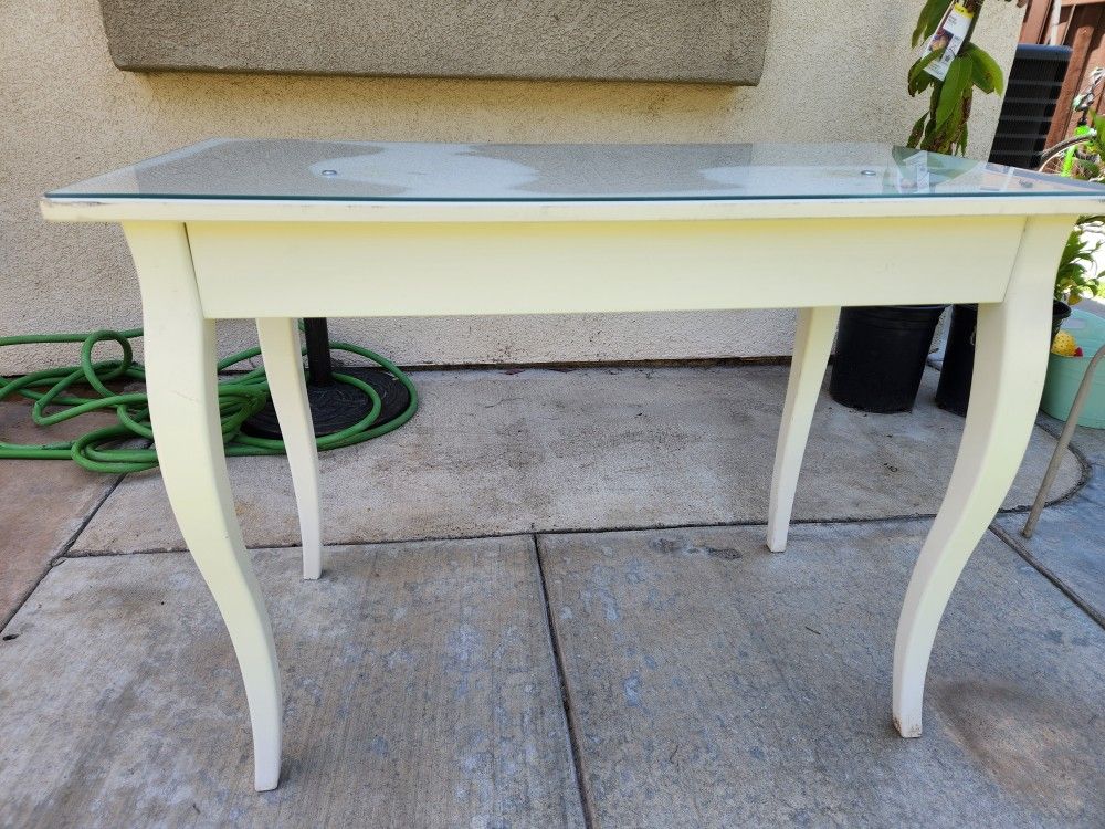 White Table Glass Top (Removable)