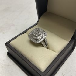 10k Diamond Cluster Ring
