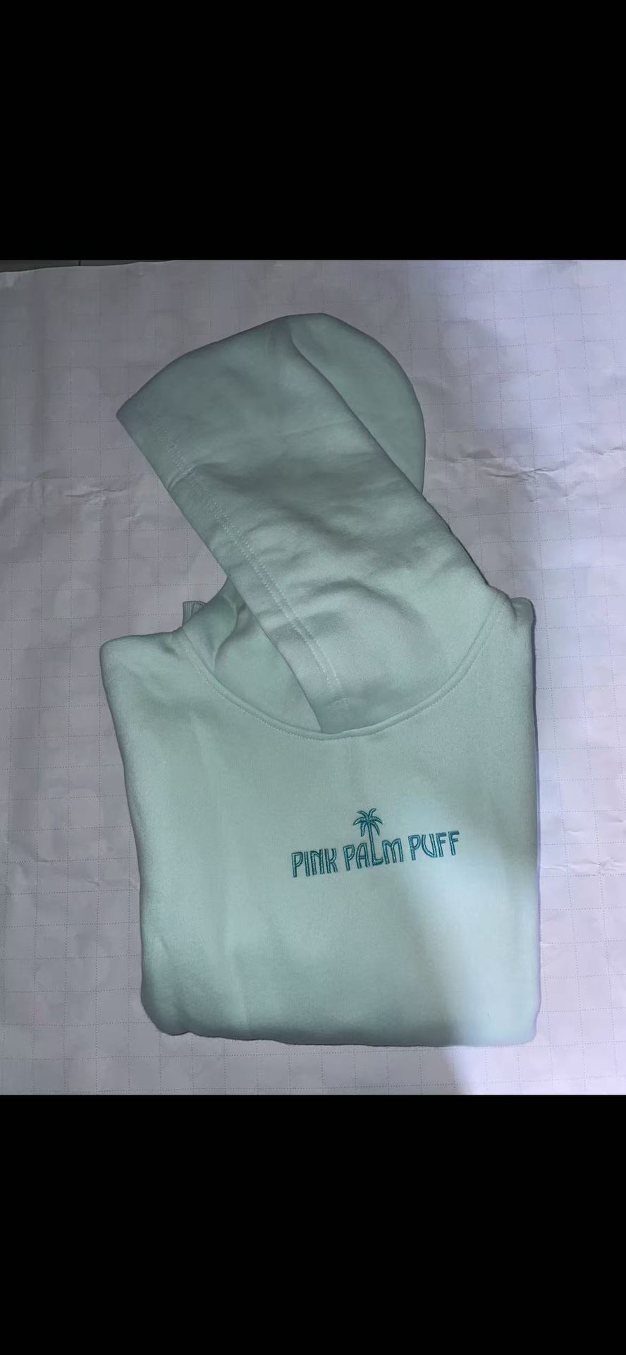 Brand New Pink Palm Puff Hoodie In M