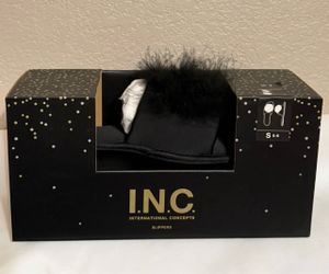 I.N.C. International Concepts Feather Slippers Size S 5-6
