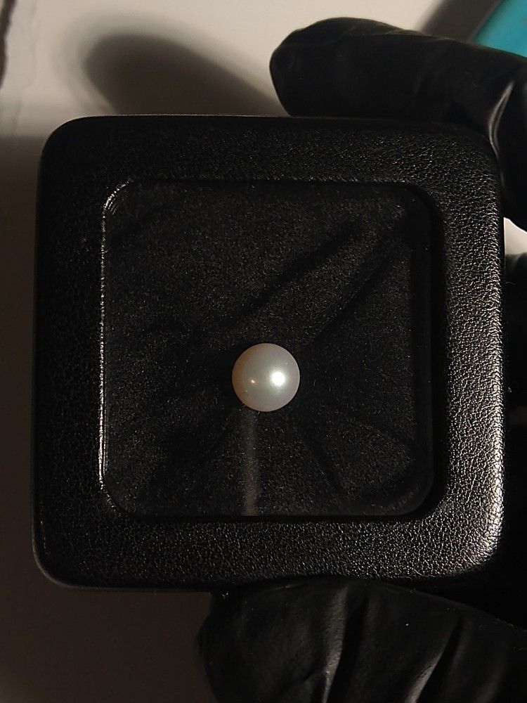 grade aaa freshwater pearl in a display
