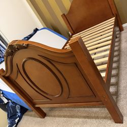 Wood twin bed frame (mattress not included)