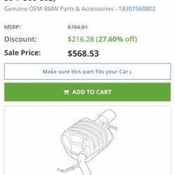 BMW 650i Stock Mufflers  2, One Cost $500 I’m Giving 2 For $200