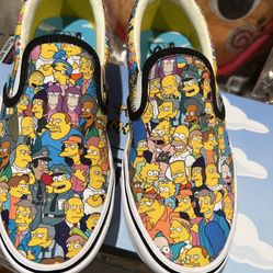 The Simpsons comfycush slip on Vans Size 7w