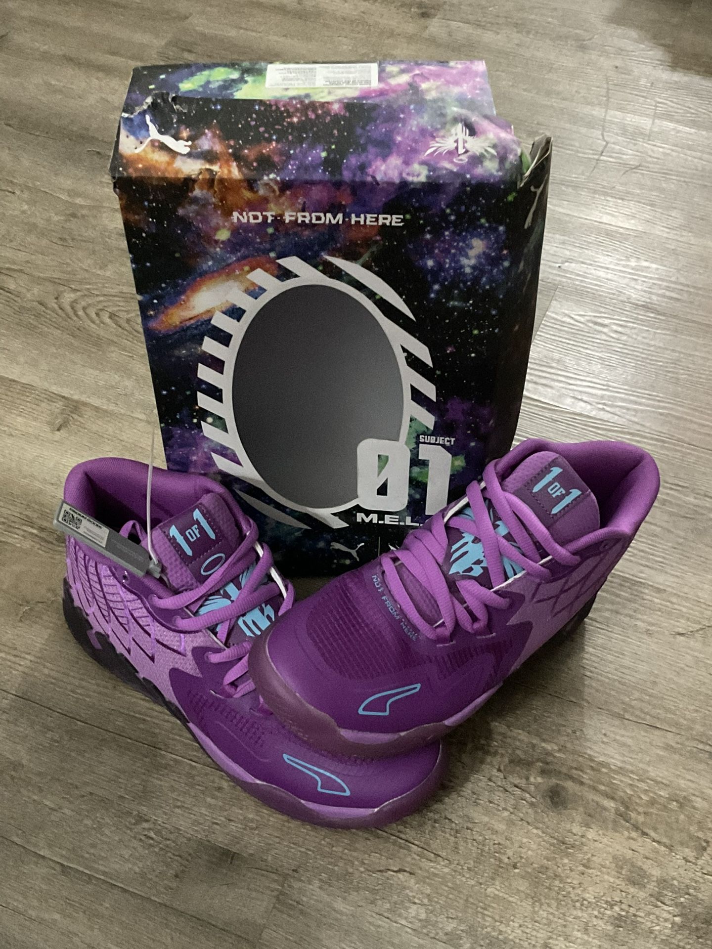 NWT BRAND new Puma MB.01 LaMelo Ball Queen City Basketball Shoes Purple Men’s 10.5