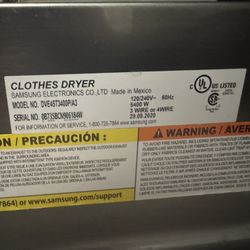 Samsung Smart Sense 7.4 cu. ft. Washer Dryer Set 