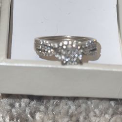  10k White Gold With Diamonds Women’s Wedding Ring 