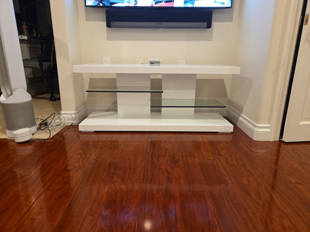 White Modern Media Console