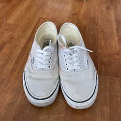 Vans Off The Wall Lace Up Beige Sneakers Women’s Sz 8. Condition is "Pre-owned". See pictures ask questions and make an offer!