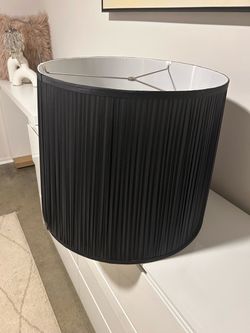 Black Pleated Drum Lamp Shade