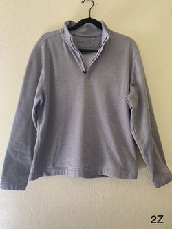 Walter Hagen Sweater Mens Gray 11 Majors 1/4 Zip Sweatshirt Pullover Golf Size M