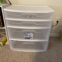 Plastic 4 Drawer Storage 