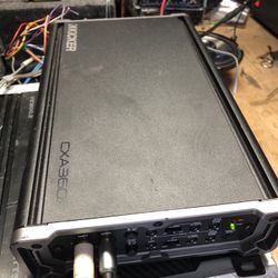 Kicker 46CXA360.4T CX Series 4-channel car amplifier — 65 watts RMS x 4