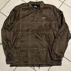 Stussy BURBERRY Button Up jacket windbreaker BROWN RARE VAULT DIAMOND SUPPLY SUPREME BOX LOGO BAPE SHARK HOODIE BILLIONAIRE BOYS CLUB BBC GALLERY DEPT