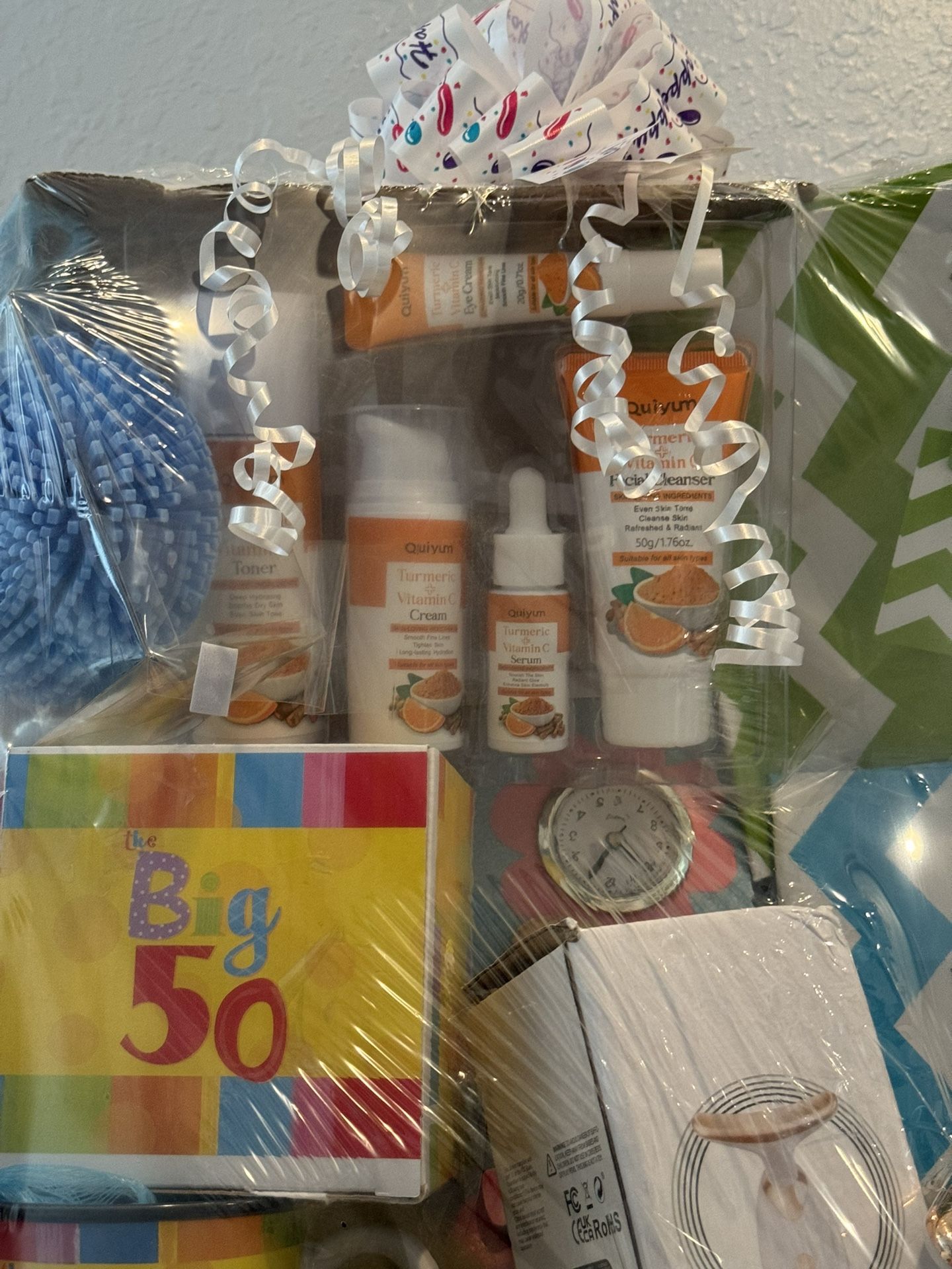 Handmade Big 50 Chevron Gift Basket